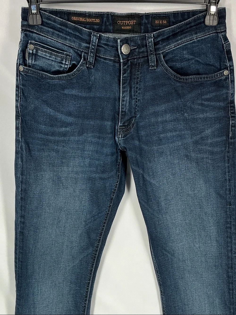Buckle Outpost Dark Wash Stretch Mid Rise Bootcut Denim Blue Jeans 30 x 32